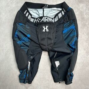 HK Army Padded Paintball Slider Shorts Black Blue Hex Men S/M Protective Gear